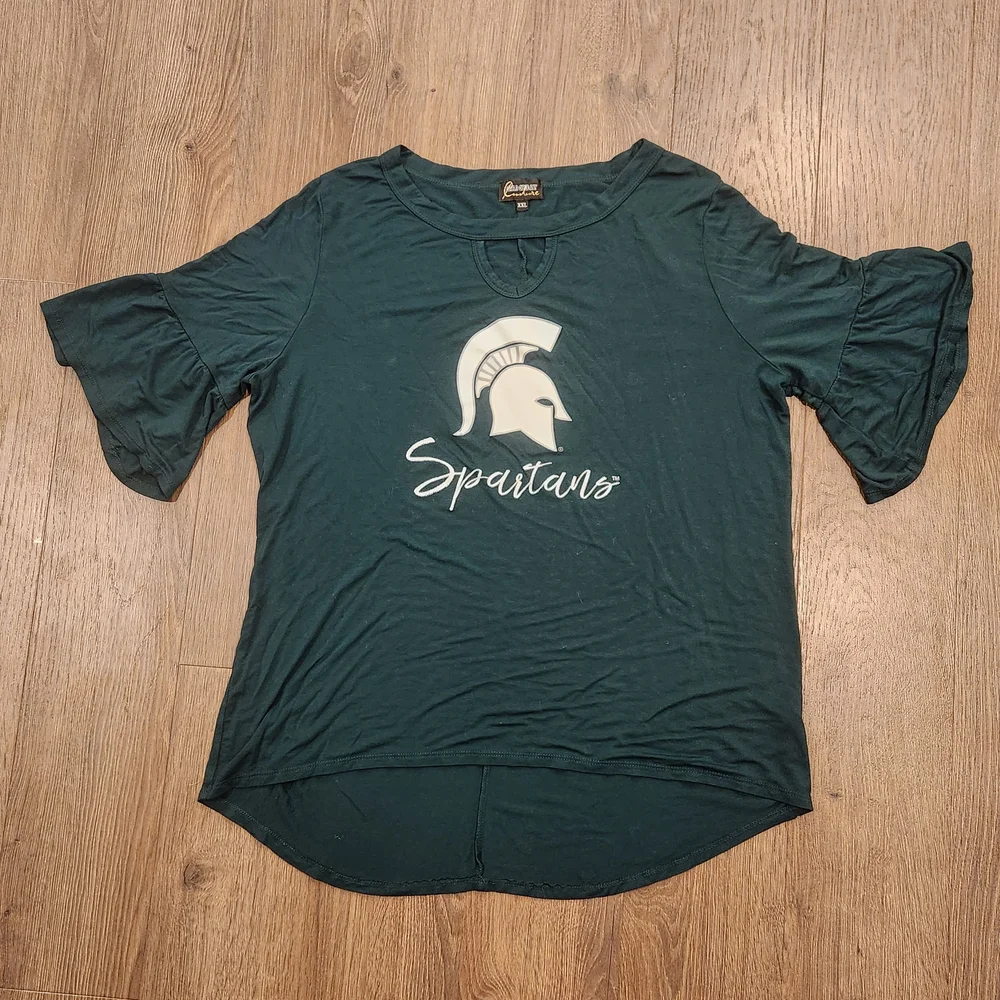 Spartans Women's Short Sleeve Top - Forest Green - Picture 1 of 5